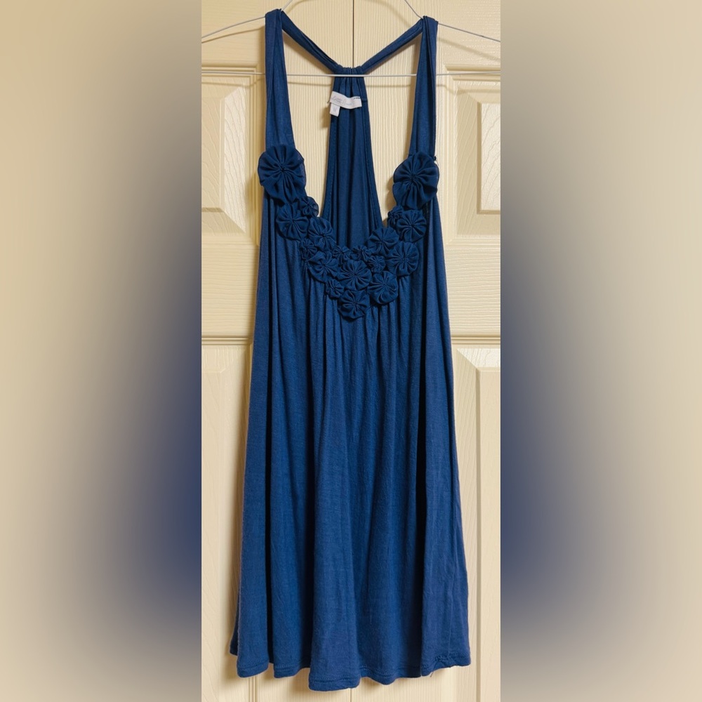 Charlotte Russe Deep Blue Halter Top size M